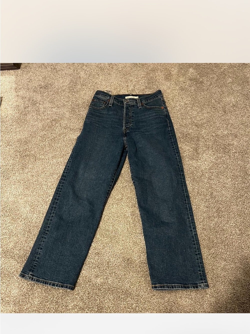 Levi’s Ribcage Straight Ankle Dark Blue Straight-Leg Jeans